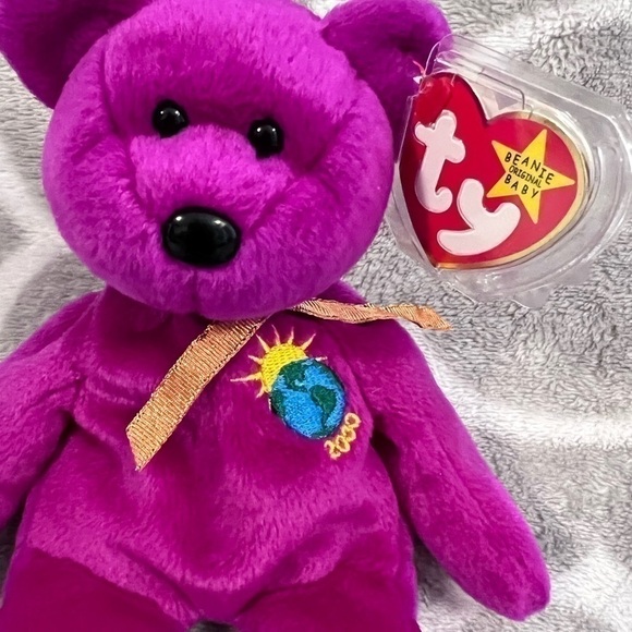 Ty Beanie Babies Millennium Plush Toy Bear Retired Birthday January 1, 1999 - Picture 4 of 10